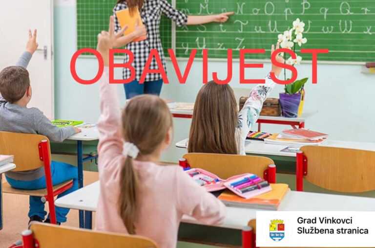 VINKOVCI: Počinju isplate na račune podnositelja, naknada za polaznike prvih razreda osnovnih i srednjih škola