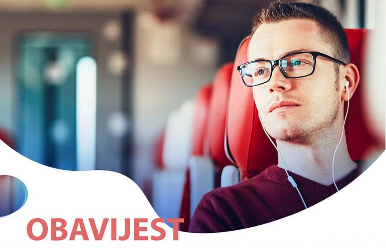 SUFINANCIRANJE PRIJEVOZA VLAKOM: Obavijest redovnim studentima s prebivalištem u VSŽ