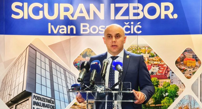 Ivan Bosančić pod sloganom “Siguran izbor” predstavio je danas svoju kandidaturu za gradonačelnika Vinkovaca
