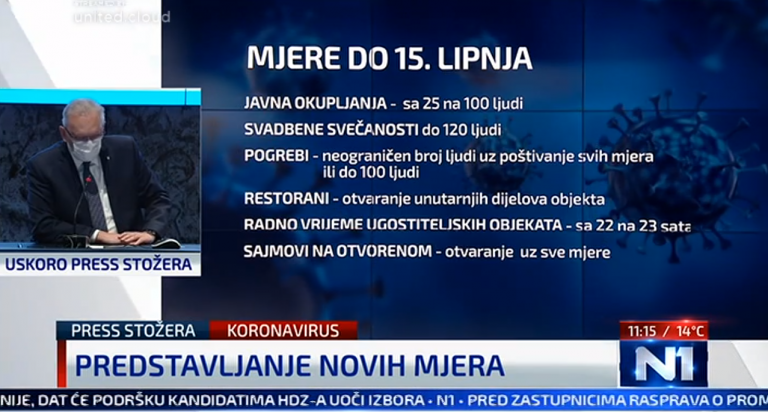Božinović otkrio koje nove mjere stupaju na snagu već u petak! Restorani, barovi, pivnice i kafići koji poslužuju hranu ili slastice mogu raditi i u zatvorenom