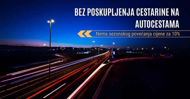 Ni ovog ljeta nema sezonskog povećanja cestarine na autocestama HAC-a