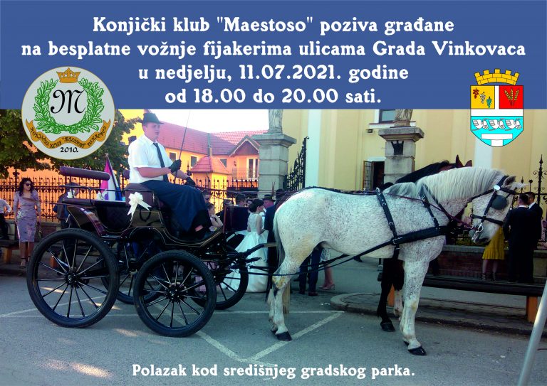 Besplatna vožnja fijakerima ulicama grada – KK Maestoso Vinkovci