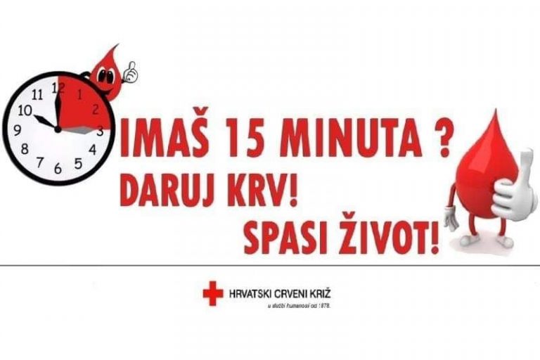U SUBOTU, 30. LISTOPADA AKCIJA DARIVANJA KRVI U VINKOVCIMA