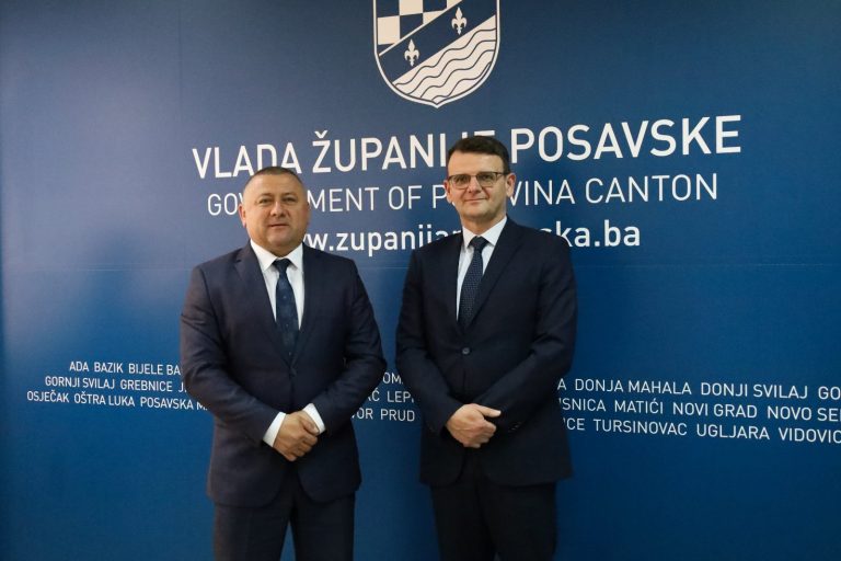 Izaslanstvo VSŽ sa županom Dekanićem na radnom sastanaku u “Vladi Županije Posavske” u Orašju