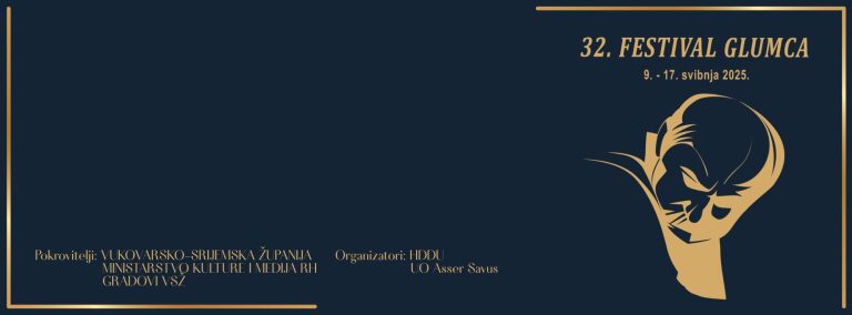 32. Festival glumca se ove godine održava u razdoblju od 9. do 17. svibnja, u gradovima Vukovarsko-srijemske županije 