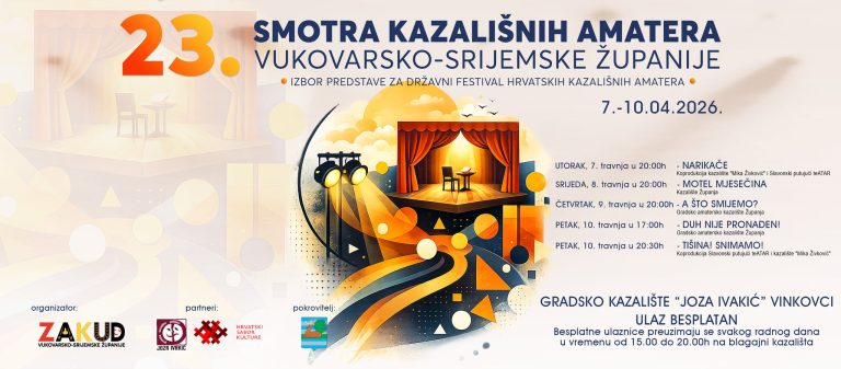 Vinkovci domaćin 23. Smotre kazališnih amatera Vukovarsko-srijemske županije