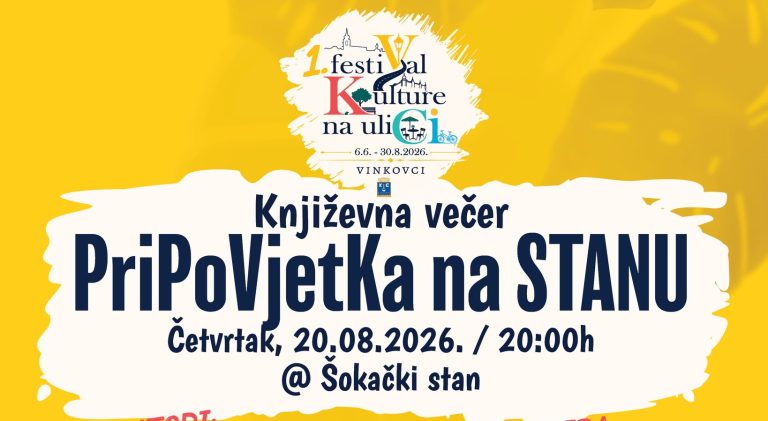 „PriPoVjetKa na STANU“ donosi večer poezije, proze, drame i glazbe na Šokački stan